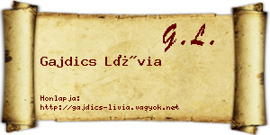 Gajdics Lívia névjegykártya